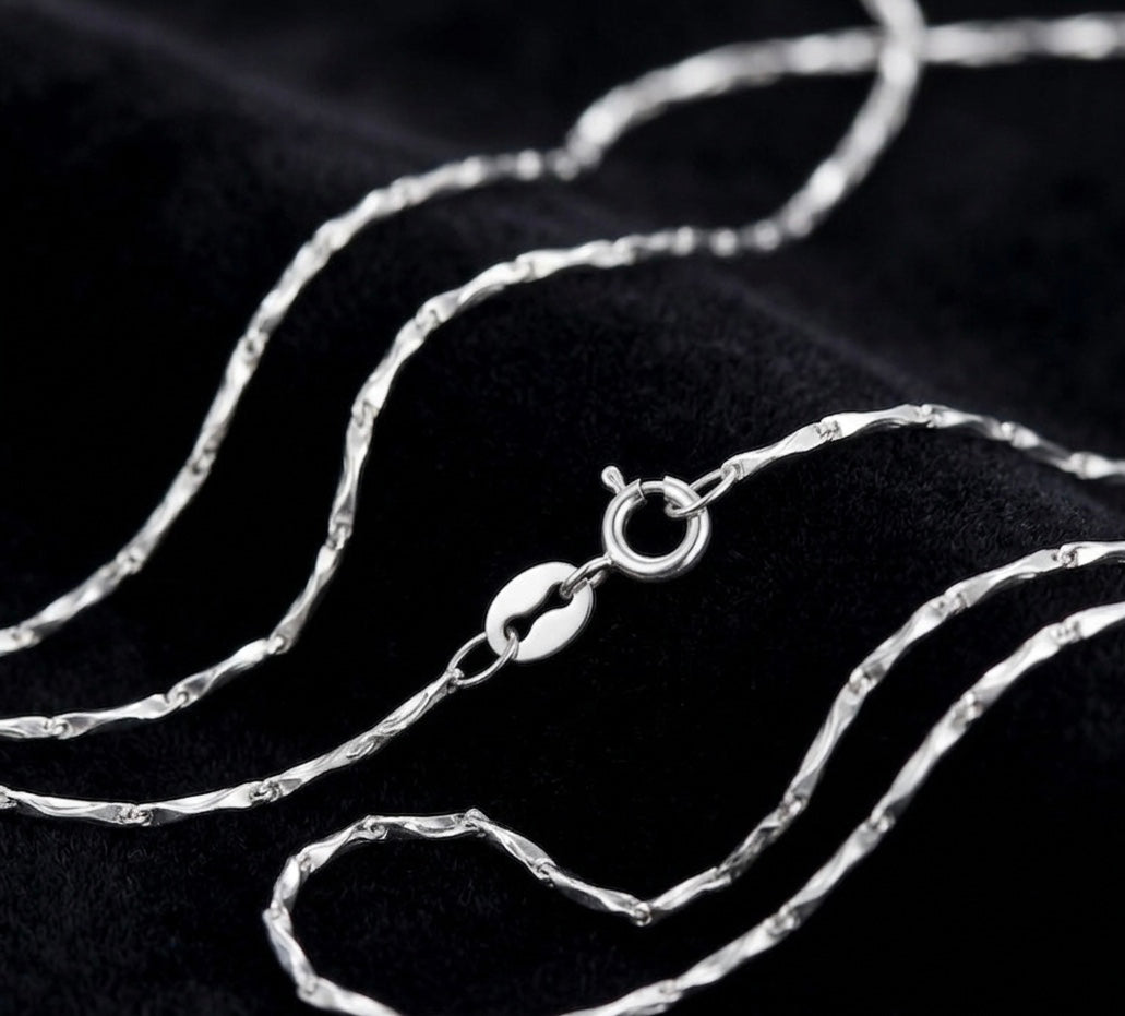"Stellar Bar" Modernist Chain – 925 Sterling Silver