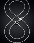 "Singapore Silk" Diamond-Cut Chain – 925 Sterling Silver