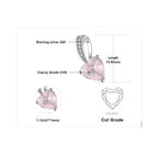 Heart-Shaped Rose Quartz Pendant (Pendant Only) – 925 Silver