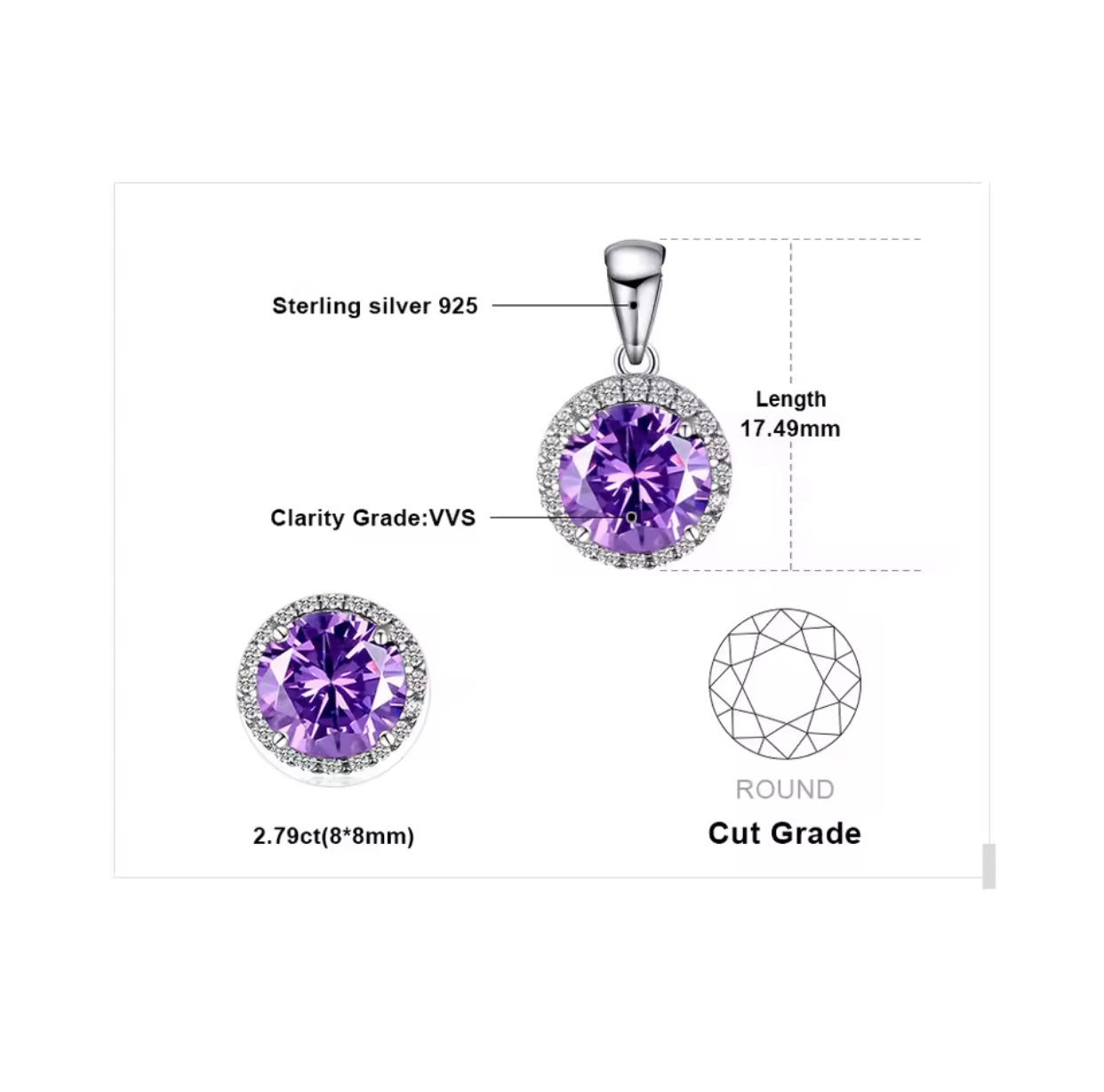 "Imperial Gala" Alexandrite Pendant – 925 Sterling Silver