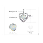 "Celestial Heart" White Opal Pendant – Luxury Edition