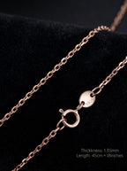 "Rosé Glow" Box Chain – 18k Rose Gold Plated 925 Silver