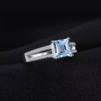 Glacier Sky 1.2 Carats, Princess Cut