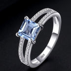 Glacier Sky 1.2 Carats, Princess Cut