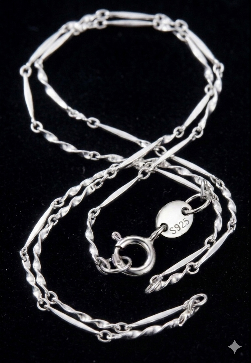 "Italian Braid" Sparkle Chain – 925 Sterling Silver