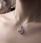 "Mystic Leaf" Alexandrite Pendant – 925 Sterling Silver
