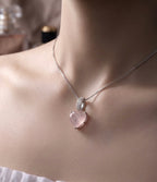 Heart-Shaped Rose Quartz Pendant (Pendant Only) – 925 Silver