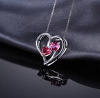 "Eternal Love" Pink Ruby Pendant – 925 Sterling Silver