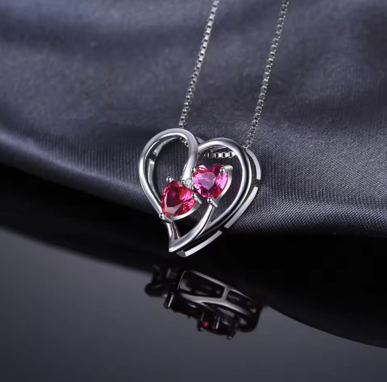 "Eternal Love" Pink Ruby Pendant – 925 Sterling Silver